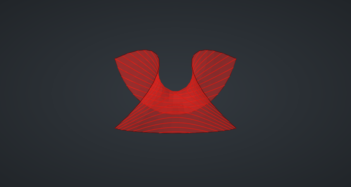 The red preview of the Enneper surface