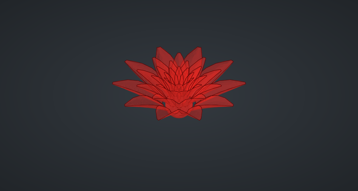 The red preview of the lotus