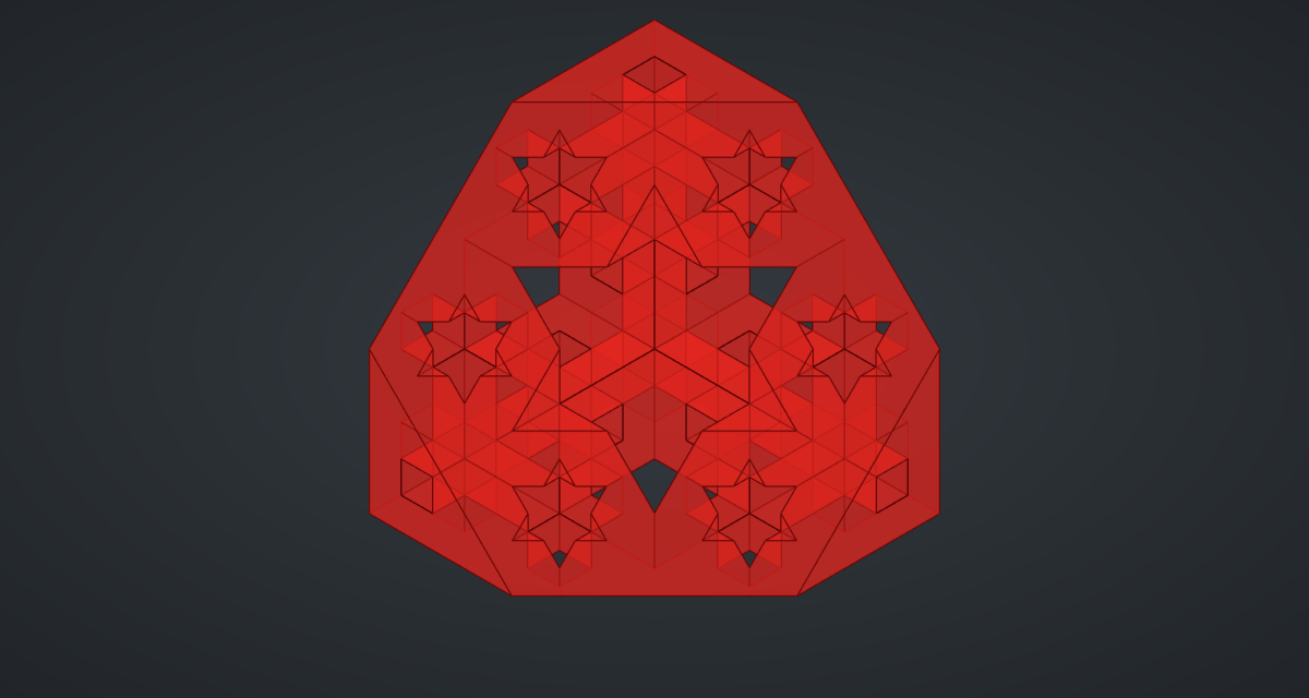 The red preview of the Menger sponge