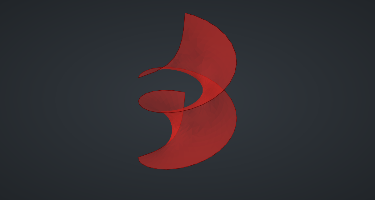 The red preview of the morphing surface