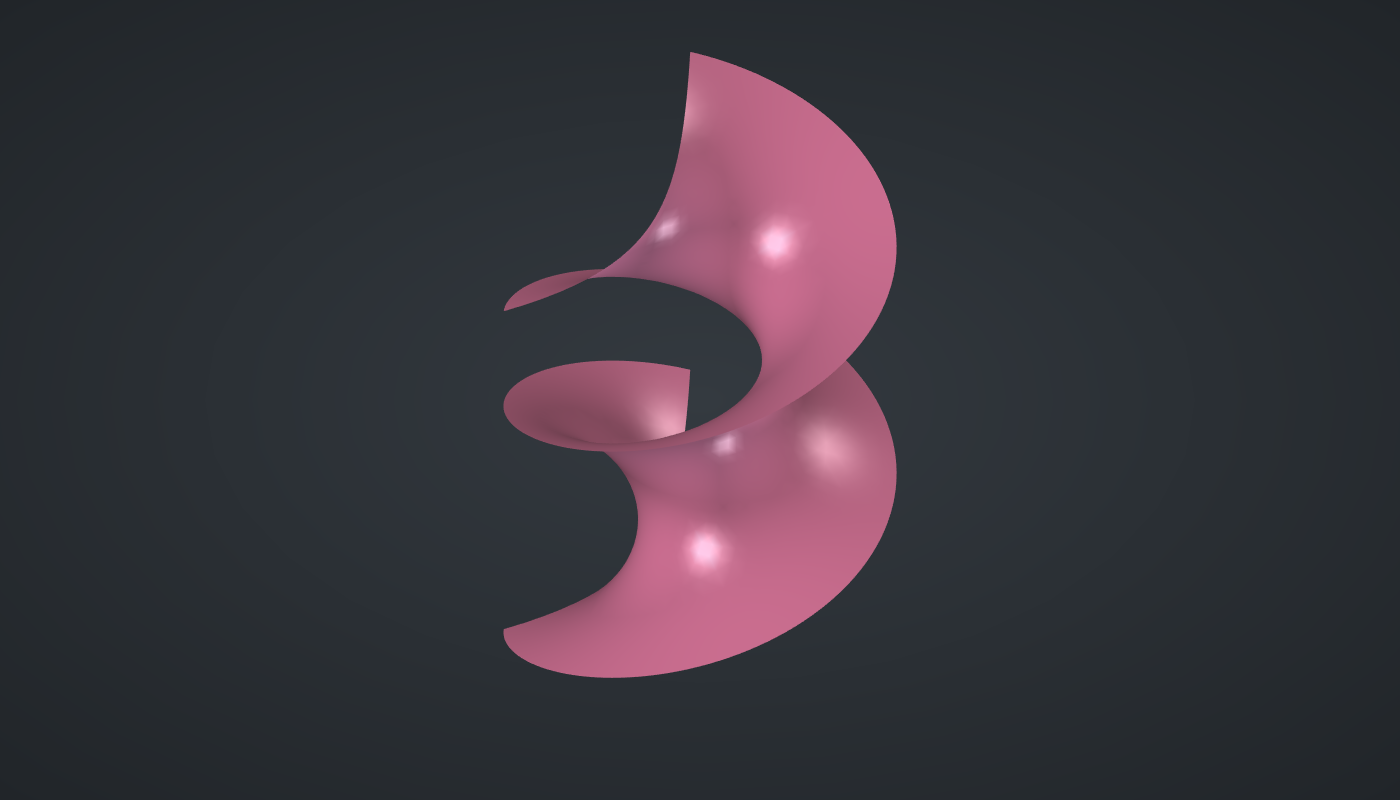 Helicoid–catenoid morph