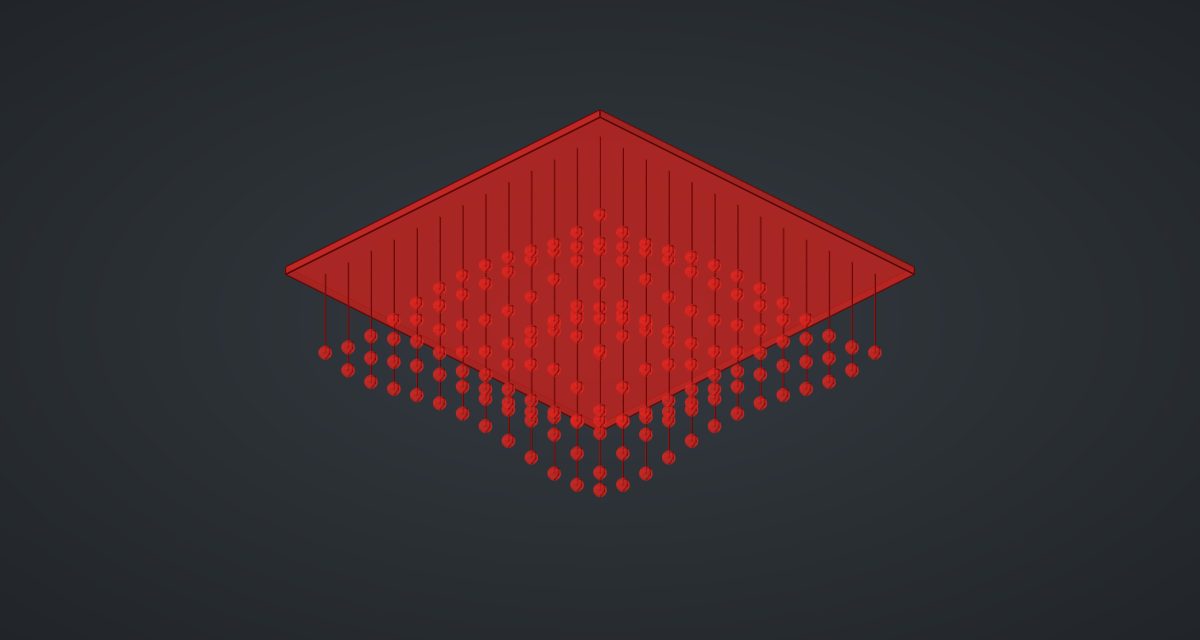 The red preview of the pendant cloud