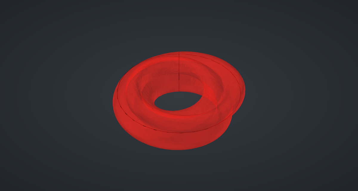 The red preview of the twisted ring