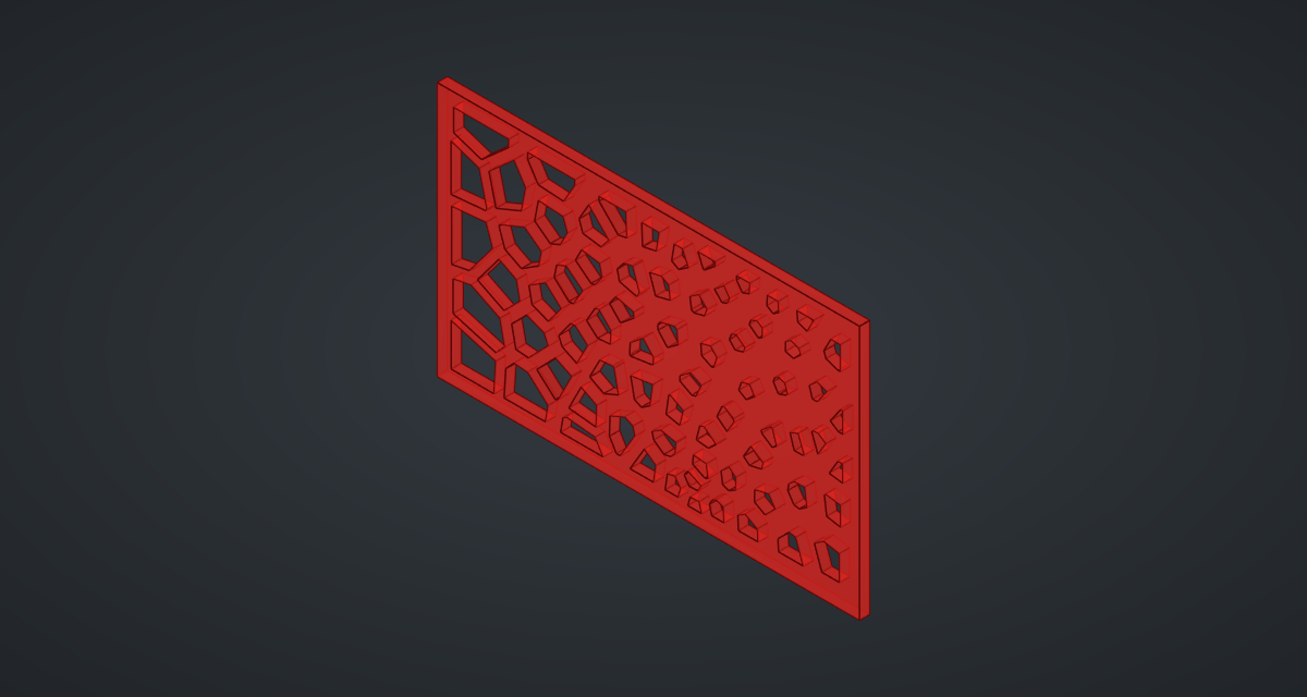 The red preview of the Voronoi screen