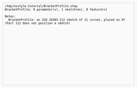 The import report: an ISO 10303-112 sketch of 11 curves