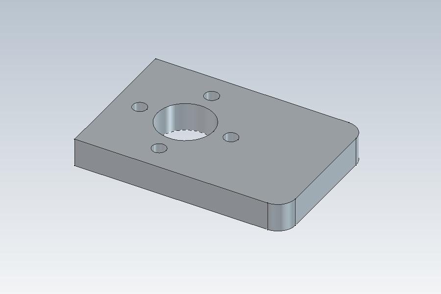 The bracket extruded from the received profile