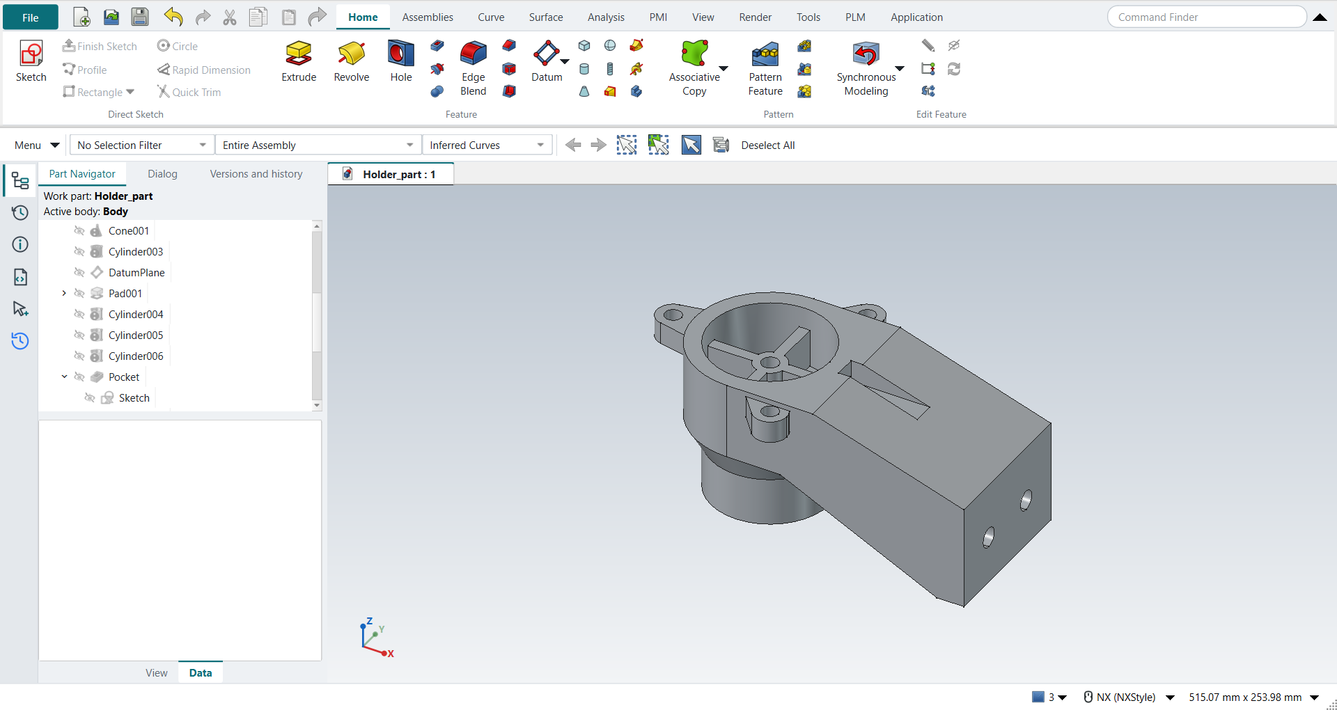 The holder: hub