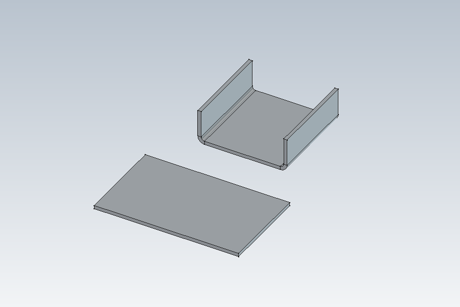 The bracket and its flat pattern