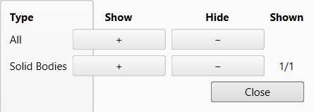Show and Hide panel