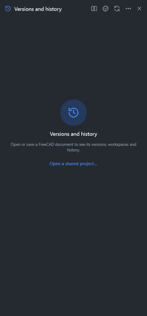 The panel in a dark theme