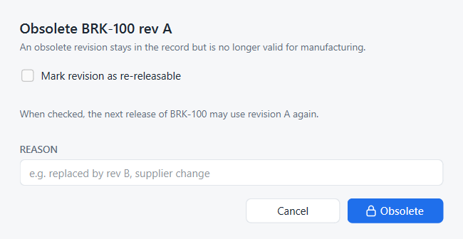 Marking revision A obsolete